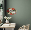 Hard Plastic OVAL TRAY Farmhouse Country Home Decor MERRY CHRISTMAS POINSETTIA Wall Art Cottage Chic Decor Kitchen Decor Victorian Christmas Holiday Decor Handmade Gift Idea &nbsp;- JAMsCraftCloset