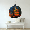 LARGE WOODEN PUMPKIN Handmade and Hand Painted Wall Art Shelf Sitter HAPPY FALL Decoupaged FALL Decor Gift Idea Door Decor Home Decor Unique - JAMsCraftCloset