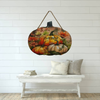 LARGE WOODEN PUMPKIN Handmade and Hand Painted Wall Art Shelf Sitter THANKFUL - PUMPKINS Decoupaged FALL Decor Gift Idea Door Decor Home Decor Unique - JAMsCraftCloset