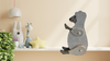 Wooden GRAY LAMB/SHEEP With Movable Wings and Feet Hand Painted Hand Cut Handmade by my Dad Kitchen Decoration Wall Art Tier Tray Decor Nursery Bathroom Home Decor Folk Art Primitive Gift Idea Unique Farmhouse Country Decor - JAMsCraftCloset