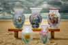 Glass VASE Decoupaged TULIPS Wedding Decor Shelf Sitter Vase Shabby Chic Victorian BoHo Decor Gift Idea - JAMsCraftCloset