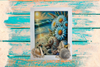 Framed Decoupage On Glass - Beach Coastal Theme - Daisies Seagrass Shells - Wall Art Handmade Home Decor {{ JAMsCraftCloset }}