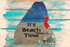 Antique West Virginia Roof Decoupaged ITS BEACH TIME Beach Theme 3-D Embellishments Shells and Sand Handmade Wall Art Unique Beach Lake House Gift - JAMsCraftCloset