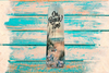 FAN BLADE Wall Art BEACH THEME Upcycled Hand Painted Decoupage With Shell - Bling ON BEACH TIME Handmade Home Decor Unique - JAMsCraftCloset