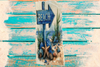 Antique West Virginia Roof Decoupaged BEACH ARROW Beach Theme Handmade Wall Art Unique Beach Lake House Gift - JAMsCraftCloset