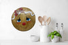 GINGERBREAD FACE Wall Art GIRL WITH BLING HEART Hand Painted 12 Inch Round Wood Bling and Glitter Kitchen Decor Holiday Christmas Decor Gift HAPPY SHOPPING -  JAMsCraftCloset