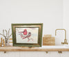 Picture Robins Vintage Green Gold Frame Wall Art Home Country Cottage JAMsCraftCloset