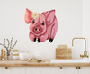 Wooden PIG 6 Hand Painted Hand Cut Pen and Ink Handmade Kitchen Decoration Wall Art Tier Tray Decoration Nursery Bathroom Home Decor Folk Art Primitive Gift Idea Unique Farmhouse Country Decor - JAMsCraftCloset