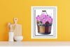 DIGITAL GRAPHIC DESIGN-Country-Floral-Vintage WOODEN BUCKET 3 Blue Purple Flowers-Sublimation-Download-Digital Print-Clipart-PNG-SVG-JPEG-Crafters Delight-Digital Art - JAMsCraftCloset