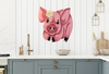 Wooden PIG 6 Hand Painted Hand Cut Pen and Ink Handmade Kitchen Decoration Wall Art Tier Tray Decoration Nursery Bathroom Home Decor Folk Art Primitive Gift Idea Unique Farmhouse Country Decor - JAMsCraftCloset