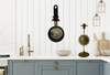 Metal Frying Pan MINI Black ORGANIZE KITCHEN - ORGANIZE LIFE Farmhouse Country KITCHEN Wall Art Handmade Hand Painted Decoupaged Repurposed Upcycled Gift Idea Crafters Delight {{ JAMsCraftCloset }}