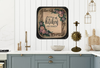 SQUARE METAL TRAY Kitchen Wall Art Shelf Sitter IN THIS KITCHEN WE DANCE Handmade Decoupage Upcycled Gift Idea - JAMsCraftCloset