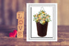 DIGITAL GRAPHIC DESIGN-Country-Floral-Vintage WOODEN BUCKET 5 Pink Blue Yellow Floral-Sublimation-Download-Digital Print-Clipart-PNG-SVG-JPEG-Crafters Delight-Digital Art - JAMsCraftCloset