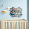 Large FANCY SHAPED Wooden Decoupaged NURSERY SIGN Farmhouse Country Wall Art BABY SLEEPING - BOY and GIRL Handmade BABY SHOWER Gift Idea Crafters Delight - JAMsCraftCloset