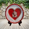 MOTHER'S DAY Heart-Shaped Round Pan Wall Art Handmade Hand Painted Decoupaged - Holiday Decoration LOVE Gift Idea Crafters Delight - JAMsCraftCloset