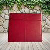 Vintage Leather Portfolio iPad Case RED 10” x 8.5” Tucked In Closure USED Shows Some Wear On Inside - JAMsCraftCloset