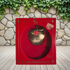Teacher Vintage Metal Gloria Duchin Apple HAPPY CHRISTMAS Engraved With Floral Embellishment Gift Idea Unique &nbsp;- JAMsCraftCloset