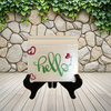 Wood BASEBOARD Wall Art Plaque HELLO SIGN Rectangle Decoupaged Kitchen Home Decor Gift Idea Positive Saying - JAMsCraftCloset
