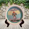 PLATE PLASTIC ROUND Decoupaged Hand Painted Upcycled Repurposed Wall Art CHICK AND EGGS - HAPPY EASTER Home Decor Spring Easter Wall Art Gift - JAMsCraftCloset