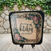 SQUARE METAL TRAY Kitchen Wall Art Shelf Sitter IN THIS KITCHEN WE DANCE Handmade Decoupage Upcycled Gift Idea - JAMsCraftCloset