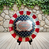 ROUND PLASTIC TRAY Red White Blue FOURTH OF JULY STARS AND STRIPES 4th of July Decor Farmhouse Lake House Country Wall Art Shelf-Sitter Handmade Decoupaged Repurposed Upcycled Gift Idea - JAMsCraftCloset