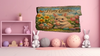 Antique West Virginia Roof Slate Decoupaged EASTER SLATE WALL ART &nbsp;Happy Easter Bunny Eggs in Basket Tulips Daffodils - Handmade Unique EASTER Holiday Decoration Home Decor Gift - JAMsCraftCloset