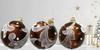 Large Decoupaged With White Lace and Pearls Rusty Brown Christmas Bulbs Holiday Decor Tree Decor Bowl Filler Shelf Sitter Gift Idea - JAMsCraftCloset