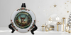 Glass PLATE Round CHRISTMAS DEER 2 Country Farmhouse Kitchen Shelf Sitter Handmade Decoupaged Repurposed Upcycled Birthday Gift Idea - JAMsCraftCloset