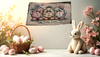 Antique West Virginia Roof Slate Decoupaged EASTER SLATE WALL ART Happy Easter - 3 Cute Eggs - Handmade Unique EASTER Holiday Decoration Home Decor Gift - JAMsCraftCloset