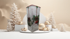 Glass VASE Decoupaged CHRISTMAS BULBS Shelf Sitter Co7untry Farmhouse Shabby Chic Victorian BoHo Decor Holiday Decor Gift Idea - JAMsCraftCloset