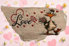 Antique West Virginia Roof Decoupaged LOVE - DUCK WITH FLOWERS - Valentine/Love Theme Handmade Wall Art Unique Home Decor Gift- JAMsCraftCloset