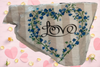 Antique West Virginia Roof Decoupaged LOVE - BLUE FLORAL HEART - Valentine/Love Theme Handmade Wall Art Unique Home Decor Gift- JAMsCraftCloset