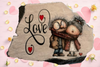 Antique West Virginia Roof Decoupaged LOVE - ELDERLY COUPLE - Valentine/Love Theme Handmade Wall Art Unique Home Decor Gift- JAMsCraftCloset