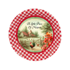 ROUND Digital Graphic Design A LITTLE BIT OF HEAVEN Farm Chickens Wedding Gift First Home Sublimation Decoupage PNG SVG Country Farmhouse Home Kitchen Decor Wall Art Shelf Sitter Gift Crafters Delight - JAMsCraftCloset