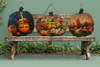 LARGE WOODEN PUMPKIN Handmade and Hand Painted Wall Art Shelf Sitter HAPPY FALL Decoupaged FALL Decor Gift Idea Door Decor Home Decor Unique - JAMsCraftCloset