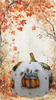 Styrofoam PUMPKIN Decoupaged and Hand Painted Shelf Sitter HELLO FALL Decor Gift Idea Home Decor Unique - JAMsCraftCloset