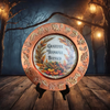 CHARGER PLATE BRONZE PLASTIC ROUND THANKSGIVING - FAITH - DECOUPAGED Upcycled Repurposed Wall Art or Shelf Sitter GRATEFUL THANKFUL BLESSED Holiday Home Decor Gift - JAMsCraftCloset