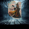 Antique West Virginia Roof Slate Decoupaged 7 Make Sure The Broom Matches the Dress Handmade Wall Art Unique Halloween Holiday Decoration Home Decor Gift {{ JAMsCraftCloset }}