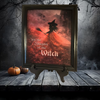 Vintage Wood Frame Decoupage On Glass SEASON OF THE WITCH Halloween Witch Wall Art Shelf Sitter Gift Idea {{ JAMsCraftCloset }}