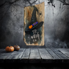 Antique West Virginia Roof Slate Decoupaged 5 The Witch Is In - Hat Spider Handmade Wall Art Unique Halloween Holiday Decoration Home Decor Gift {{ JAMsCraftCloset }}