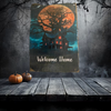 Antique West Virginia Roof Slate Decoupaged 3 Welcome Home - House on A Hill Handmade Wall Art Unique Halloween Holiday Decoration Home Decor Gift {{ JAMsCraftCloset }}