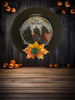 PLATE CHARGER BLACK PLASTIC ROUND DECOUPAGED Upcycled Repurposed Wall Art or Shelf Sitter THREE WITCHES Halloween Decor Home Decor Gift {{ JAMsCraftCloset }}