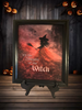 Vintage Wood Frame Decoupage On Glass SEASON OF THE WITCH Halloween Witch Wall Art Shelf Sitter Gift Idea {{ JAMsCraftCloset }}