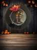 PLATE CHARGER BLACK PLASTIC ROUND DECOUPAGED Upcycled Repurposed Wall Art or Shelf Sitter WITCH'S LEGS - IF THE SHOE FITS Halloween Decor Home Decor Gift {{ JAMsCraftCloset }}
