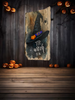 Antique West Virginia Roof Slate Decoupaged 5 The Witch Is In - Hat Spider Handmade Wall Art Unique Halloween Holiday Decoration Home Decor Gift {{ JAMsCraftCloset }}
