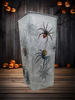 Glass VASE Decoupaged HALLOWEEN SPIDERS Shelf Sitter Country Farmhouse Shabby Chic Victorian BoHo Decor Holiday Decor Gift Idea - JAMsCraftCloset