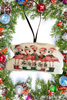 Antique West Virginia Roof Decoupaged Christmas Ornament - 5 Flamingos Fa La La La La - Handmade Holiday Tree Decor Unique Beach Lake House Gift - JAMsCraftCloset