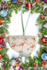 Antique West Virginia Roof Decoupaged Christmas Ornament - Flamingos Ice Skating - Handmade Holiday Tree Decor Unique Beach Lake House Gift - JAMsCraftCloset