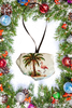 Antique West Virginia Roof Decoupaged Christmas Ornament - Flamingo With Packages - Handmade Holiday Tree Decor Unique Beach Lake House Gift - JAMsCraftCloset