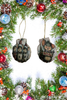 SCALLOP SEASHELL CHRISTMAS ORNAMENT- MICE Christmas Ornaments SET 5 - HOLIDAY DECOR - Handmade Hand Painted DECOUPAGED Repurposed Upcycled Gift SET OF 2 Ornaments - JAMsCraftCloset